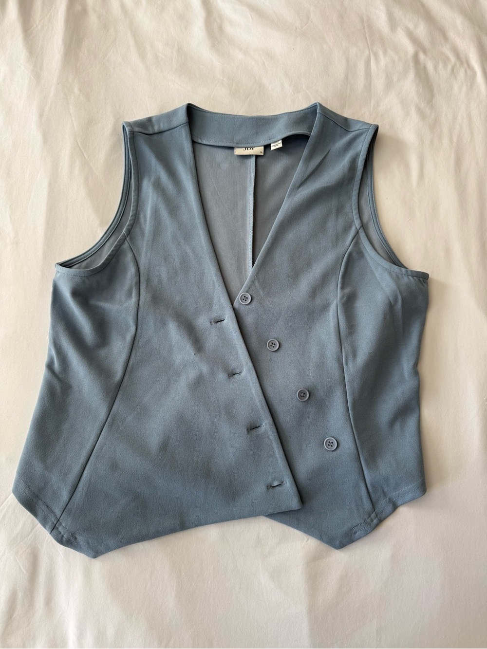 JDY Slate Blue Double-Breasted Vest